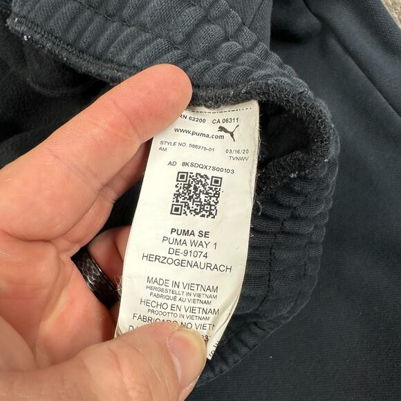 Puma SE Way 1 DE-91074 Herzogenaurach Jogger Sweat Pants Mens XL Black Pockets - Picture 6 of 10